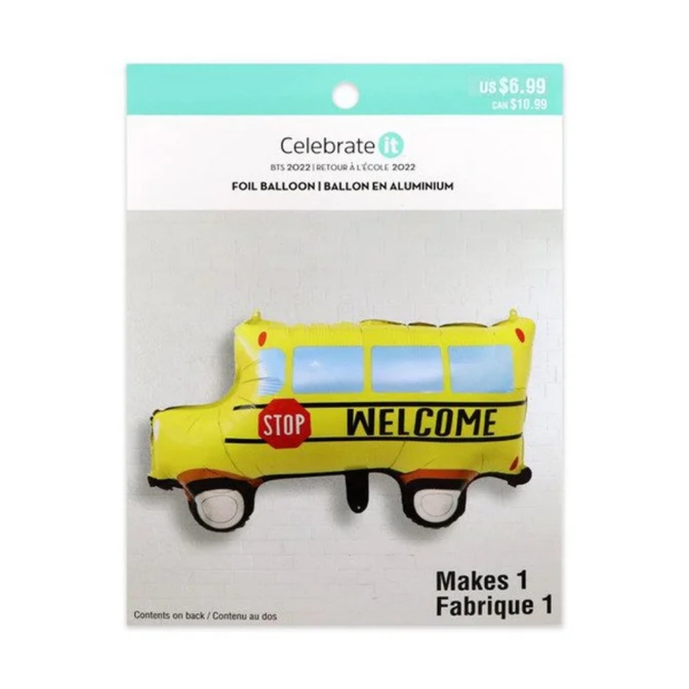 School Bus Foil Balloon